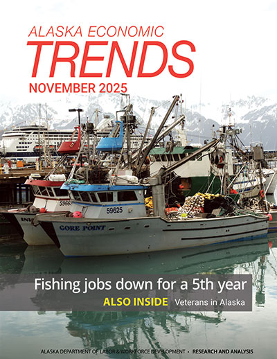 Cover of current Alaska Economic Trends magazine