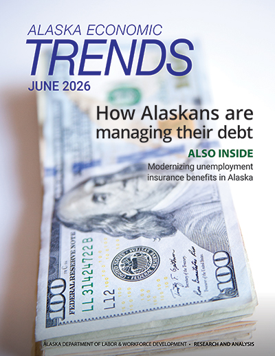 Cover of current Alaska Economic Trends magazine