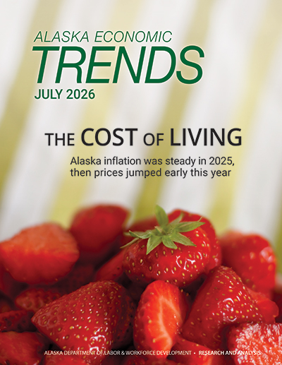 Cover of current Alaska Economic Trends magazine