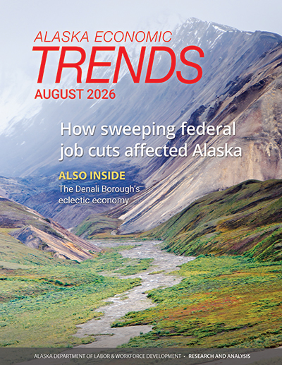 Cover of current Alaska Economic Trends magazine